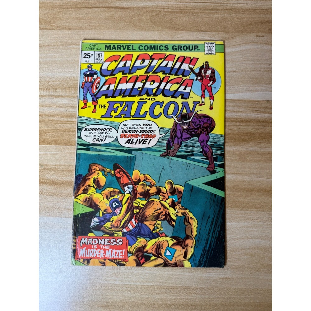 Captain America and Falcon #187 Marvel Comic Book‎ July 1975 Vintage